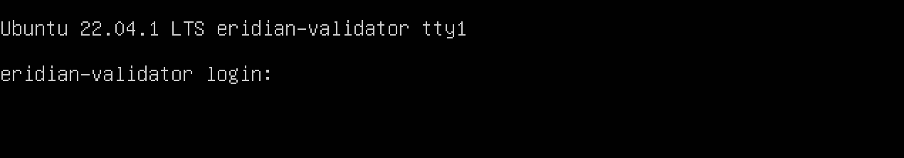 Linux login screen 